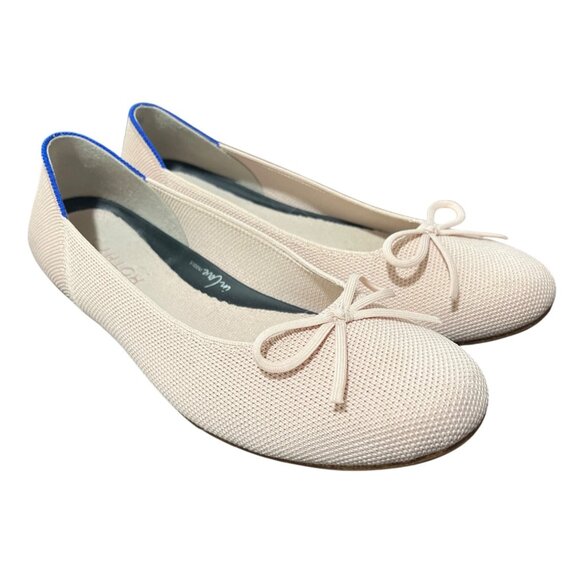 Rothys The Ballet Flat Round Toe Bow Womens Size 8 Light Pink - Picture 8 of 10